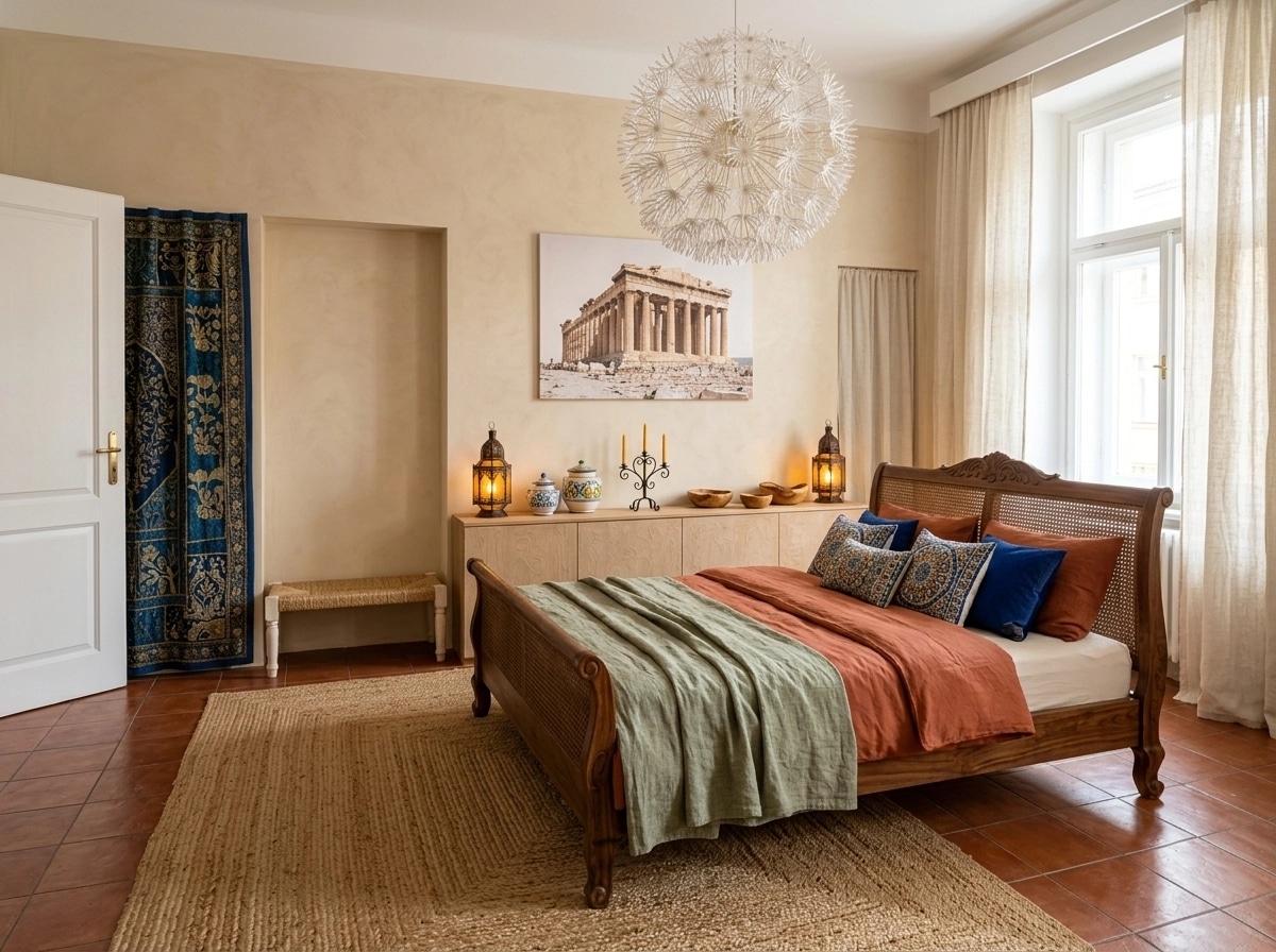 Interior design in Mediterranean style — Bedroom by GenRoom AI