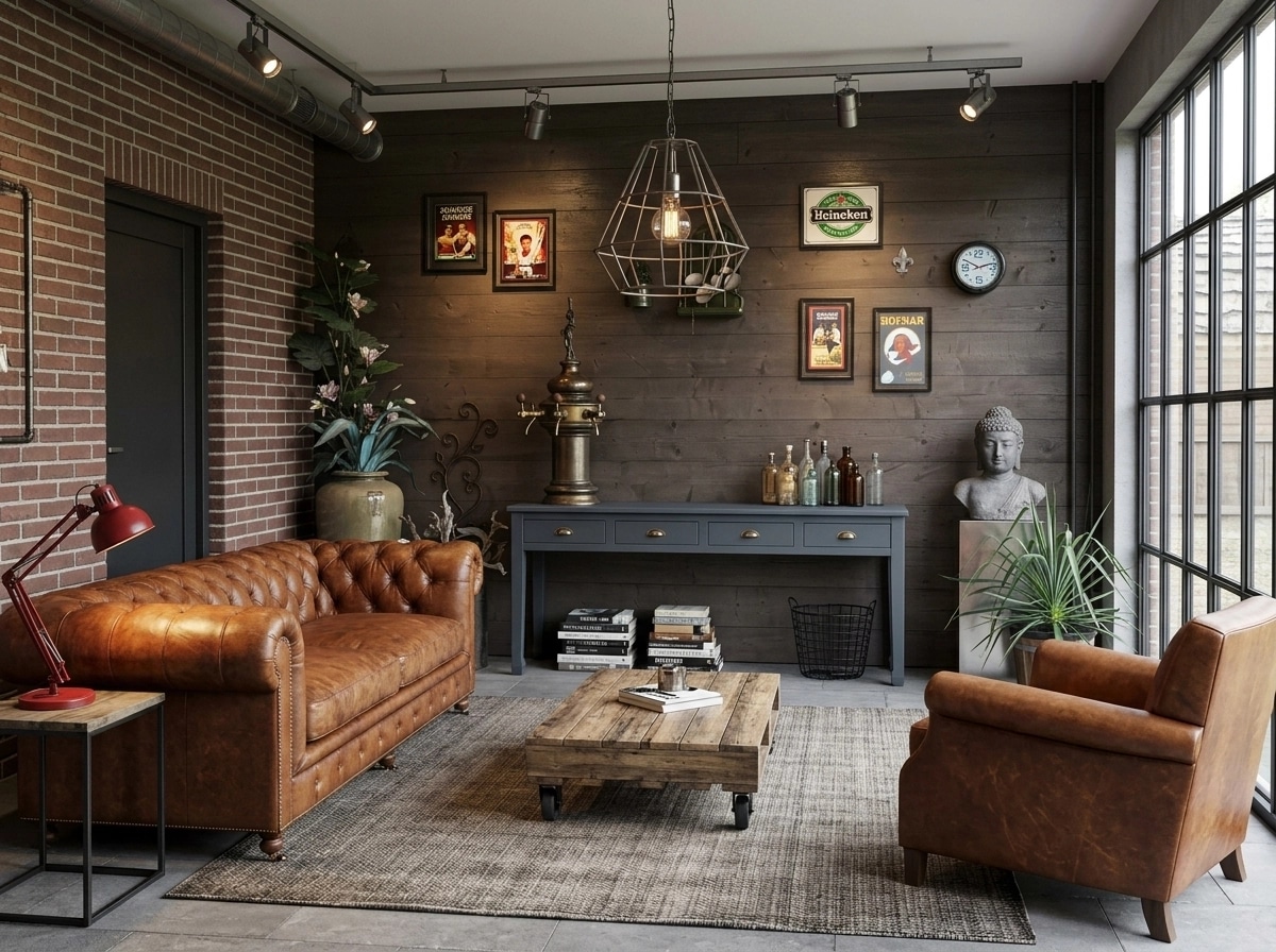 Interior design in Loft / Industrial style — Living Room by GenRoom AI