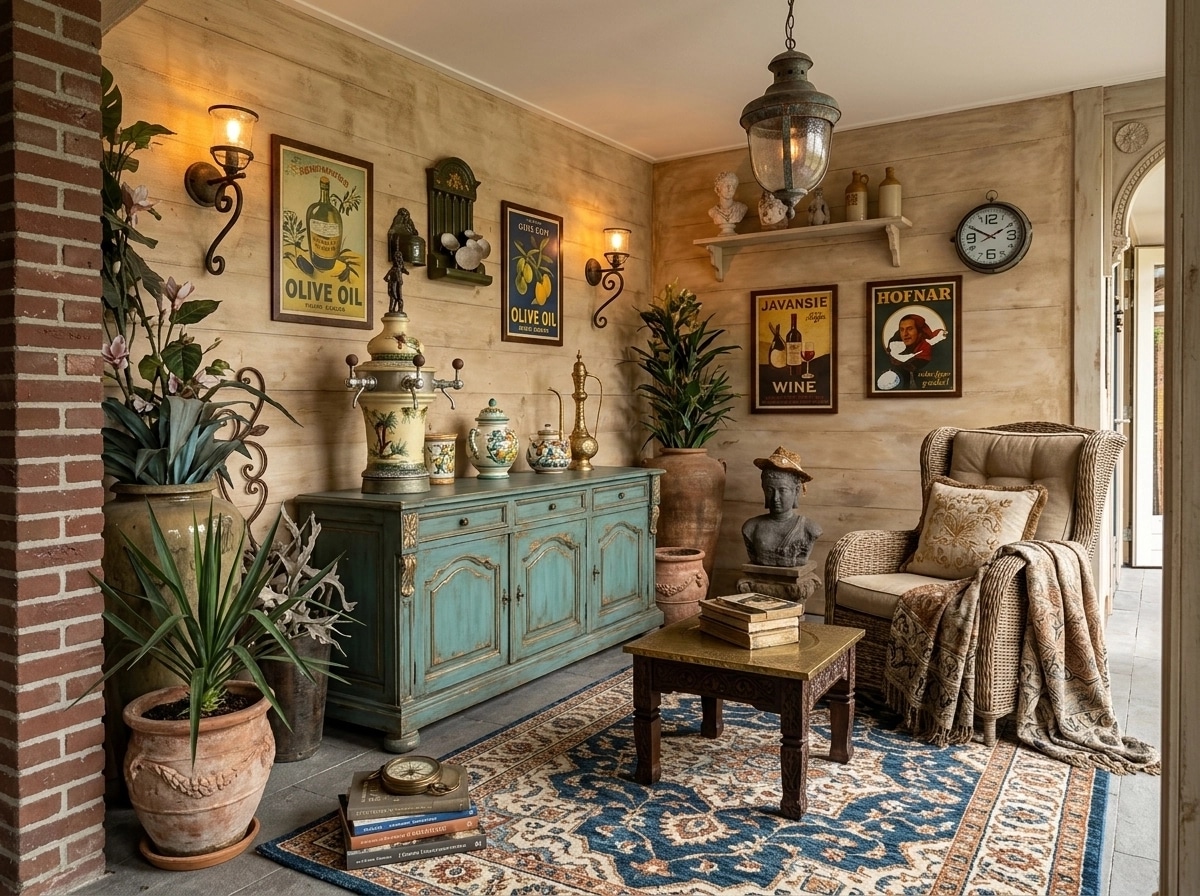 Diseño de interiores en estilo Mediterranean — Salón por GenRoom AI