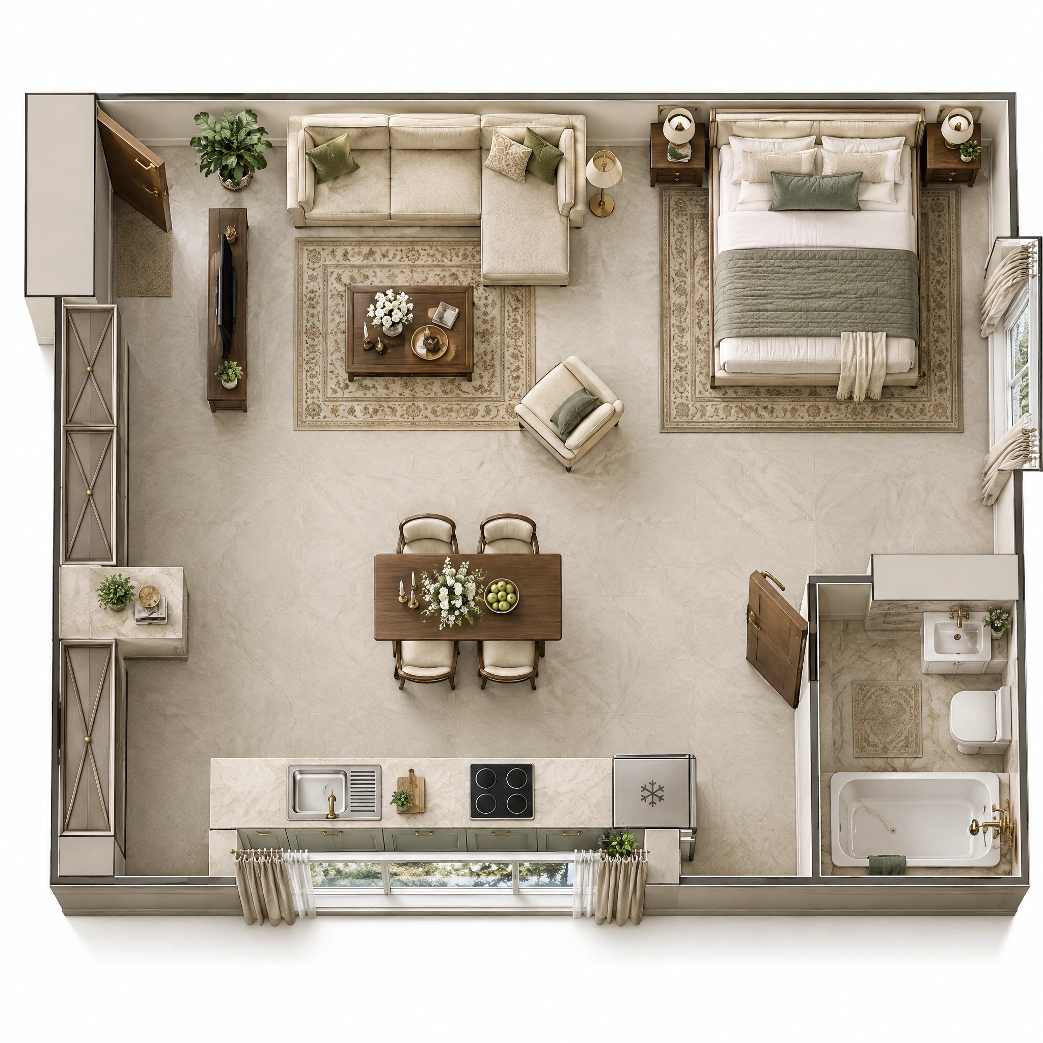 Interior design in Classic style — Living Room by GenRoom AI