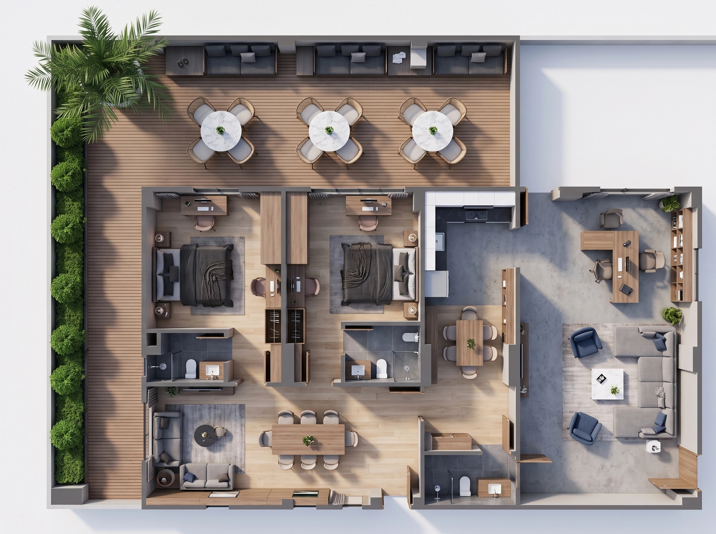 Interior design in Contemporary style — Living Room by GenRoom AI