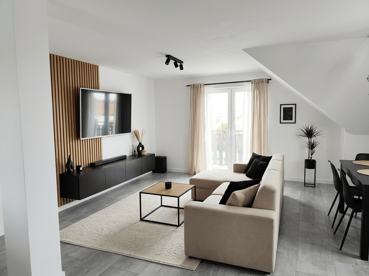Interior design in Minimalism style — Living Room by GenRoom AI