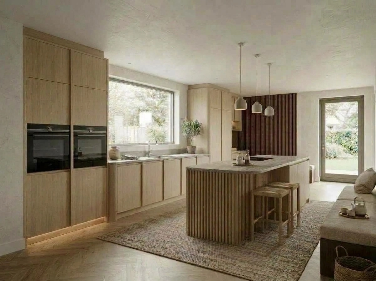 Japandi Kitchen design — interior photo by GenRoom AI