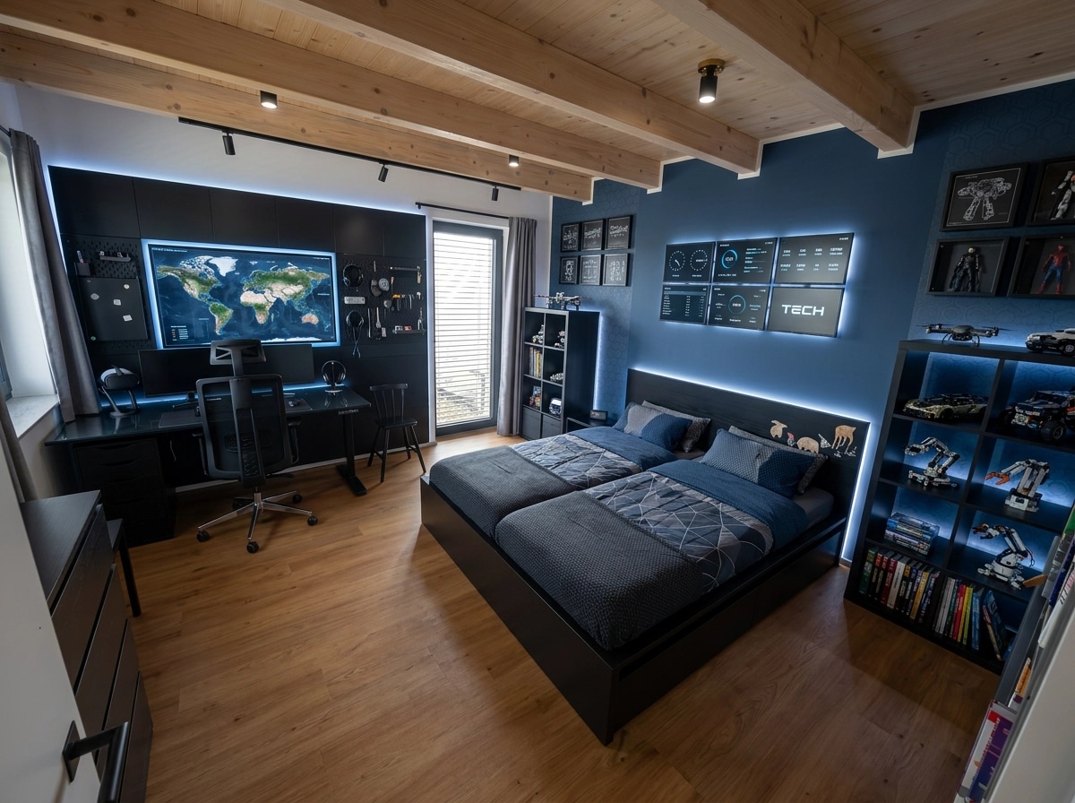 Interior design in Blacktec style — Kids Room by GenRoom AI