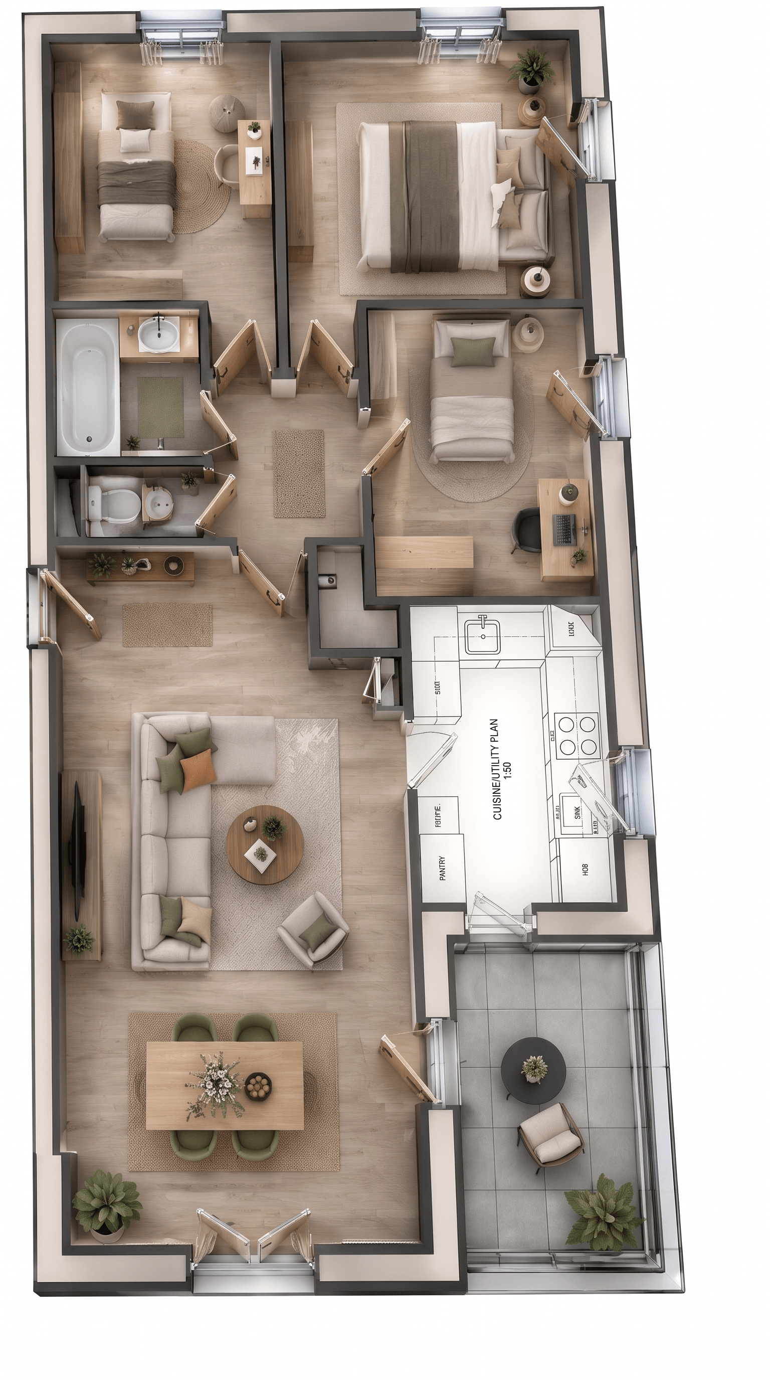 Interior design in Contemporary style — Living Room by GenRoom AI