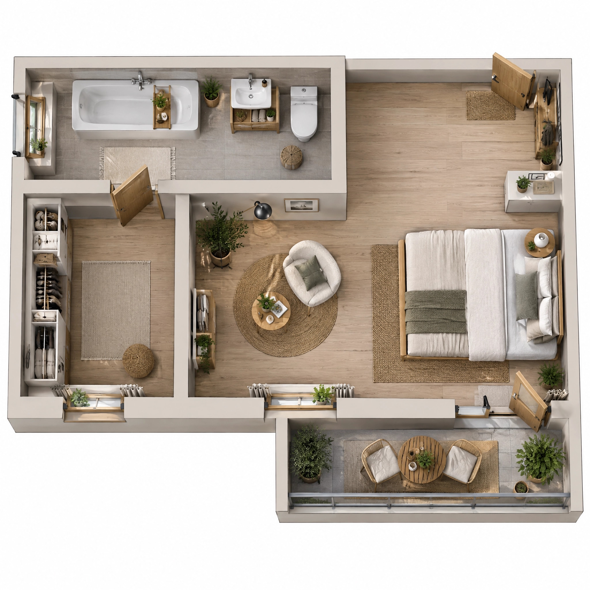 Interior design in Scandinavian style — Living Room by GenRoom AI