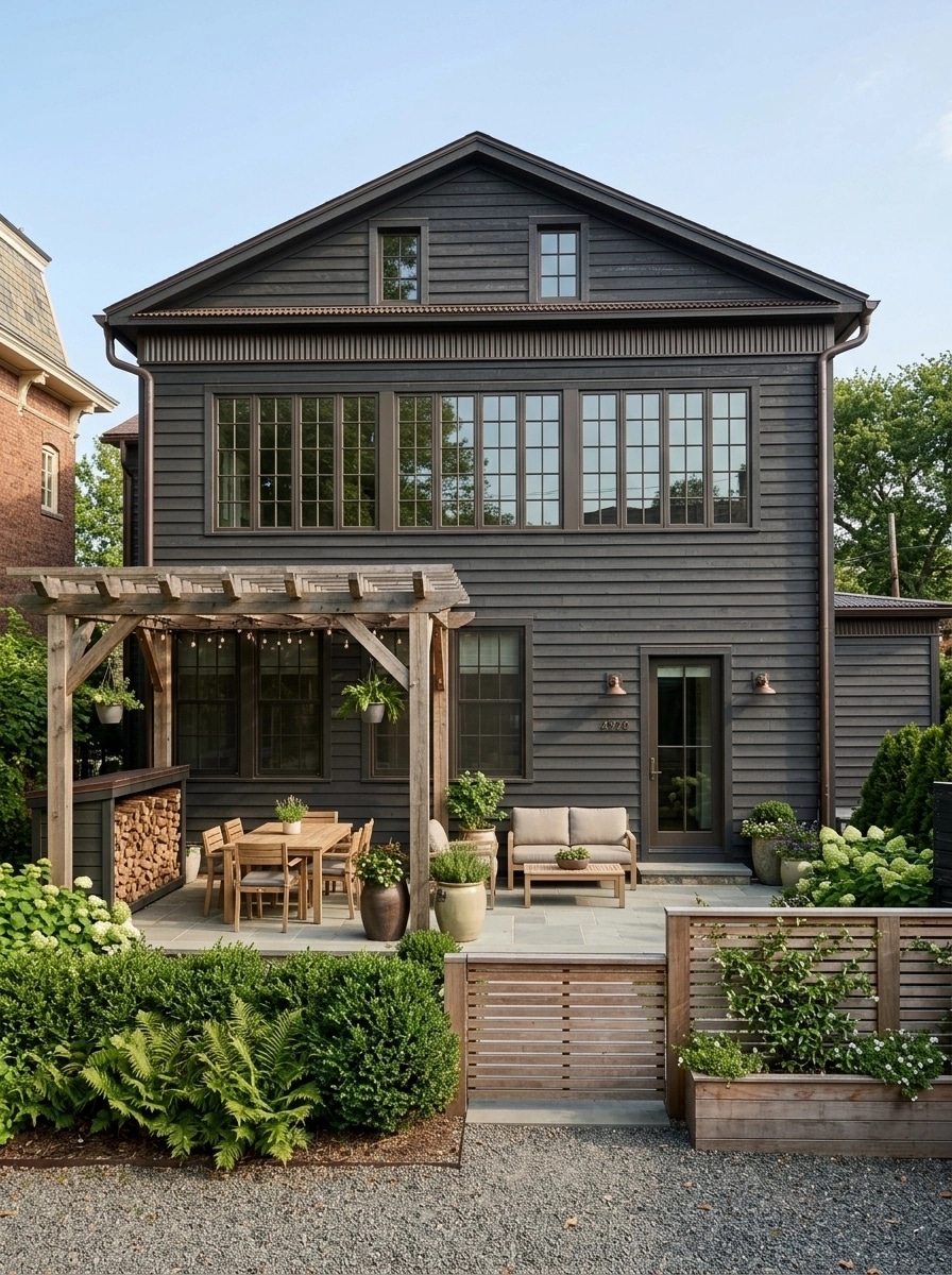 Facade design in Barnhouse Facade style — photo by GenRoom AI