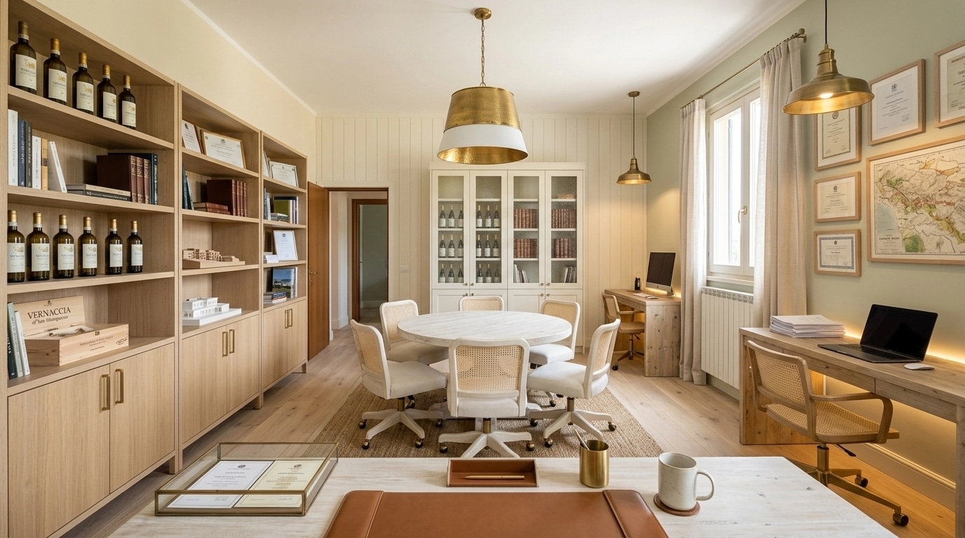 Interior design in Modern Farmhouse style — office_space by GenRoom AI