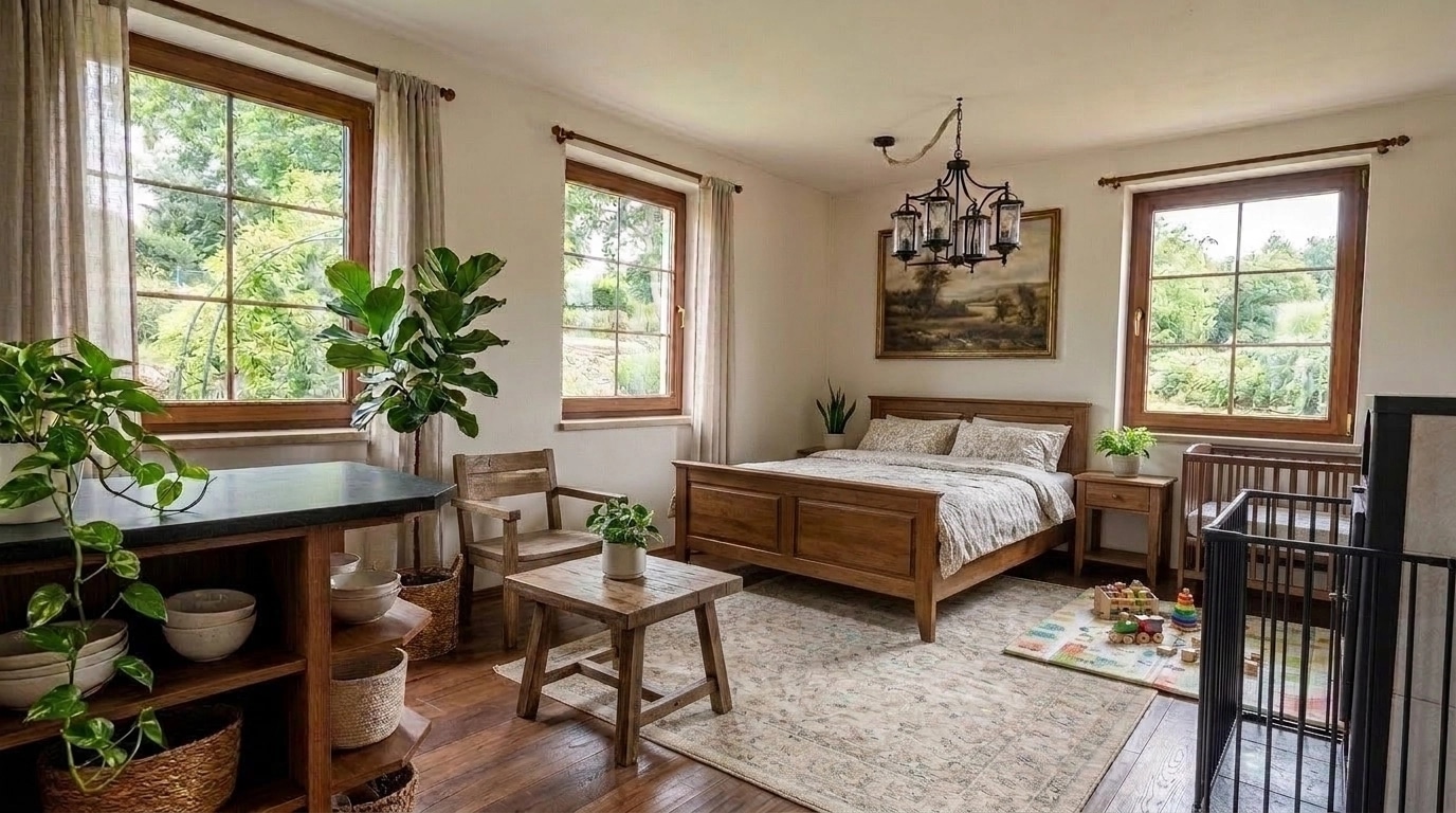 Modern Farmhouse Living Room design — interior photo by GenRoom AI
