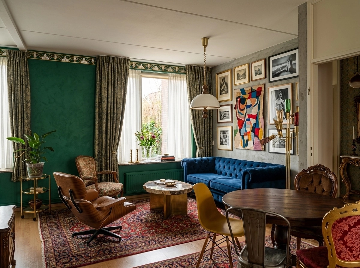 Interior design in Eclectic style — Living Room by GenRoom AI