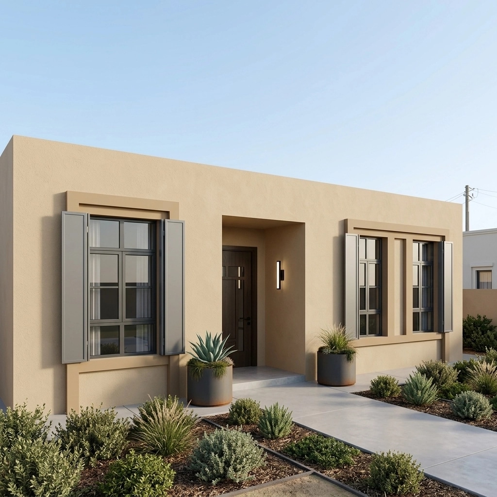 Facade design in Minimalist Facade style — photo by GenRoom AI