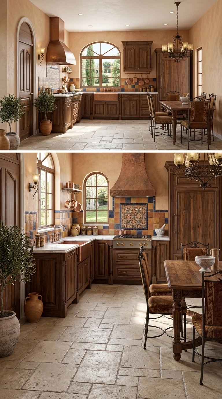 Kitchen interior in Mediterranean style — photo by GenRoom AI