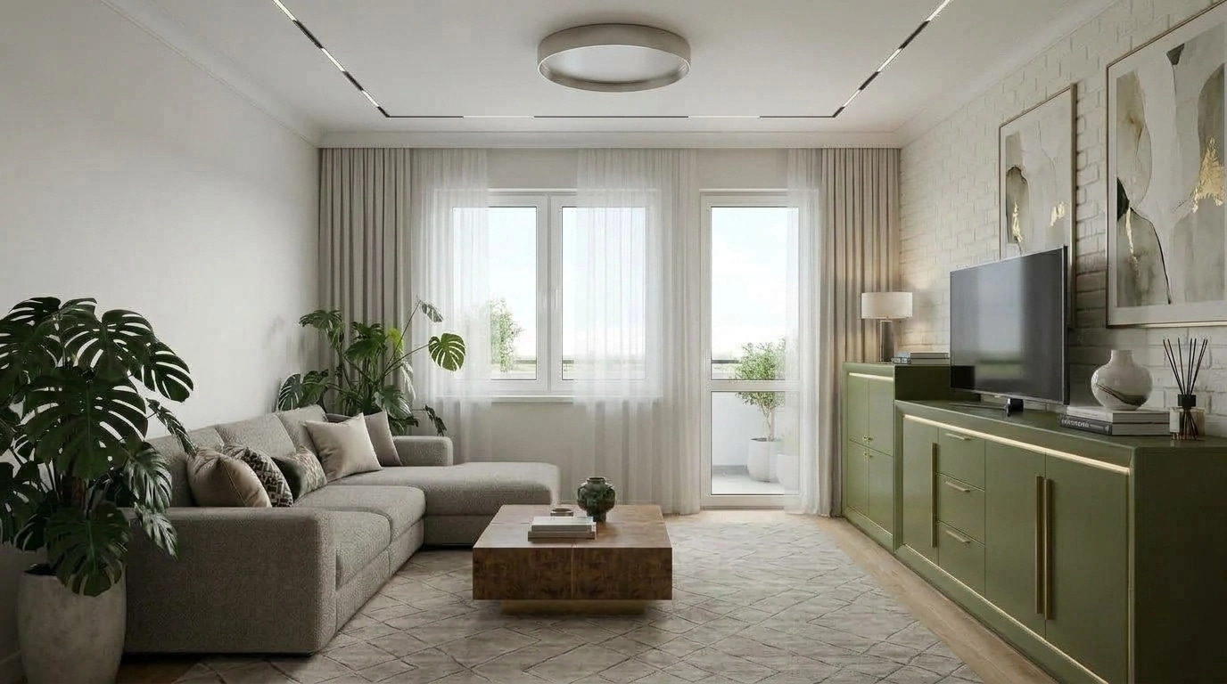 Interior design in Contemporary style — Living Room by GenRoom AI