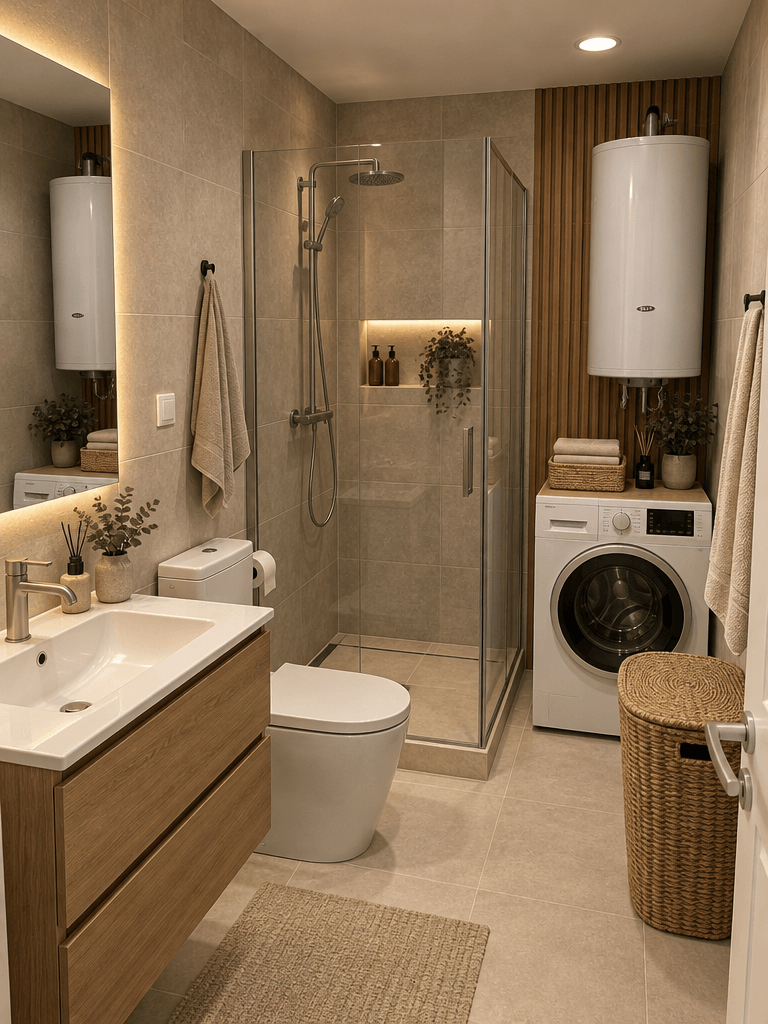 Contemporary Bathroom design — interior photo by GenRoom AI