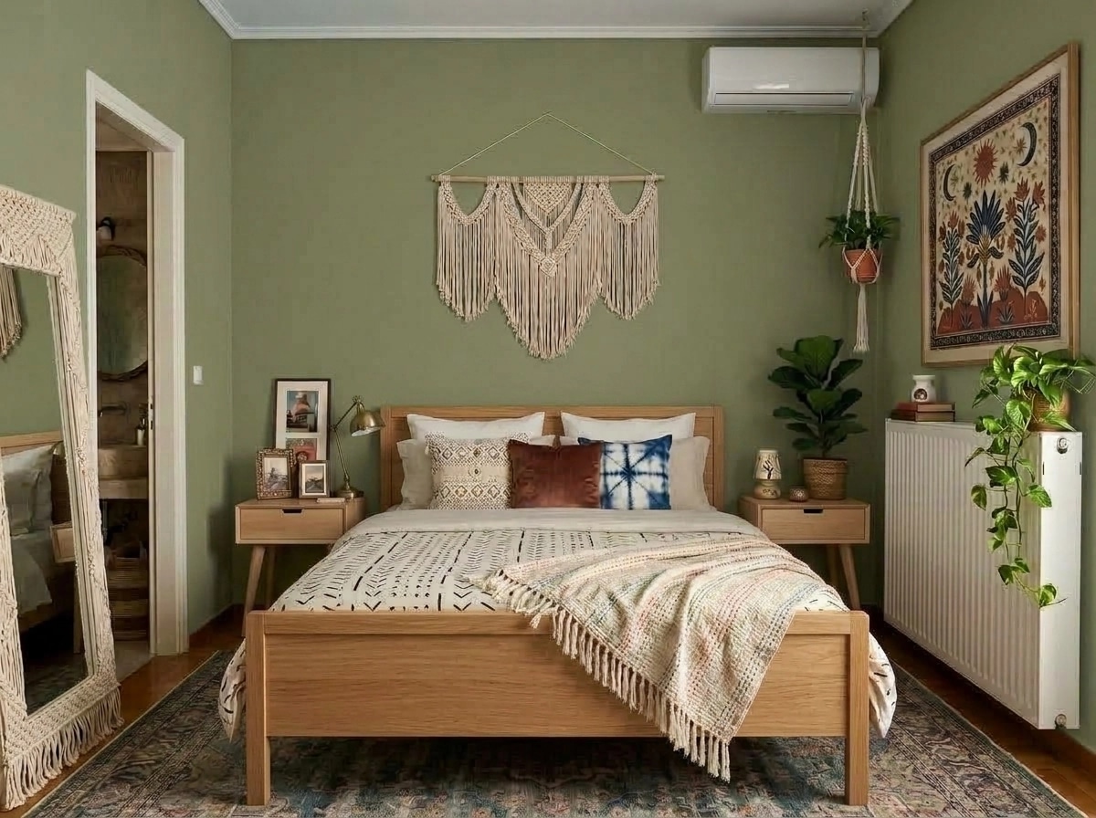Bohemian Bedroom design — interior photo by GenRoom AI
