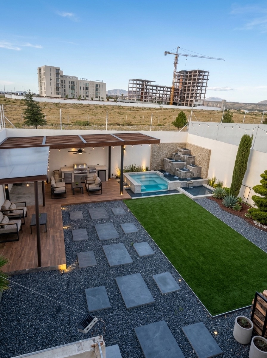 Landscape design in Contemporary Yard style — Yard by GenRoom AI