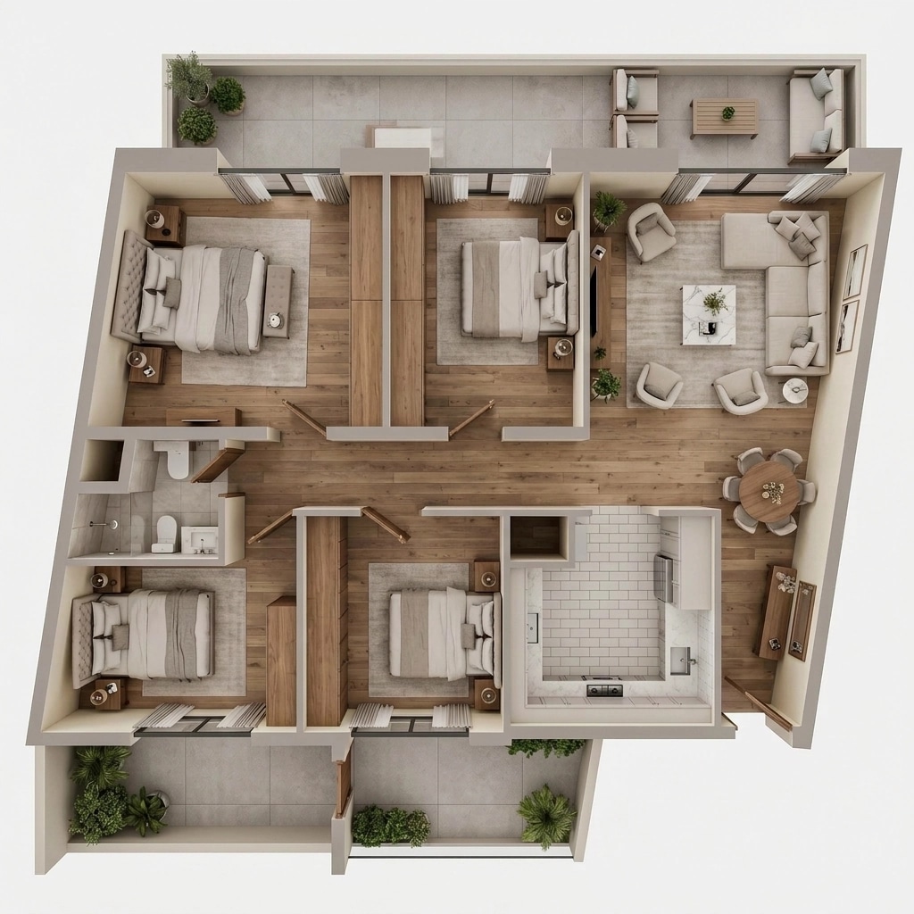 Interior design in Transitional style — Living Room by GenRoom AI