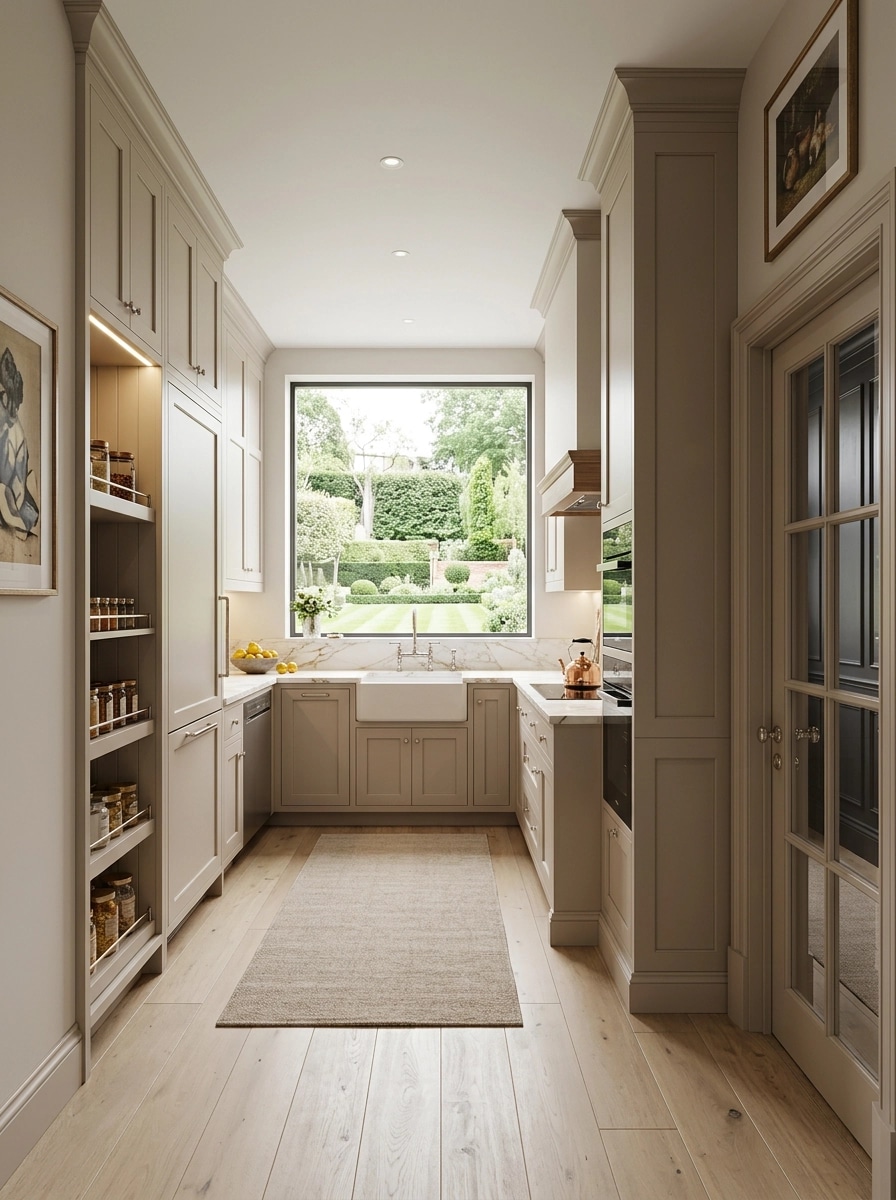 Kitchen interior in Transitional style — photo by GenRoom AI