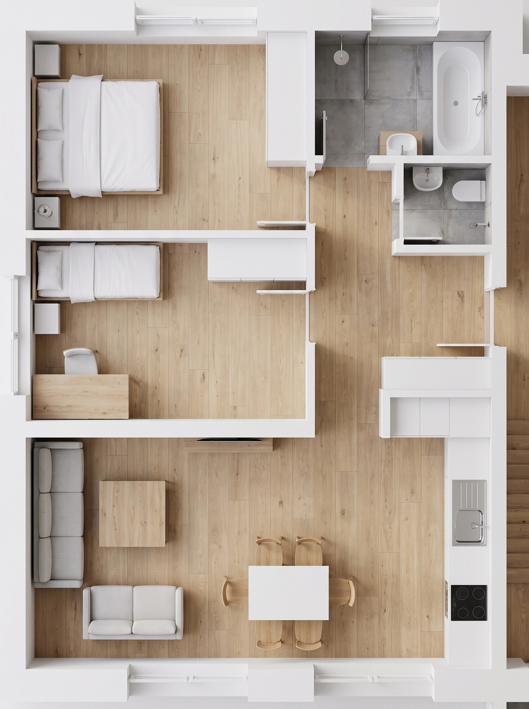 Minimalism Living Room design — interior photo by GenRoom AI