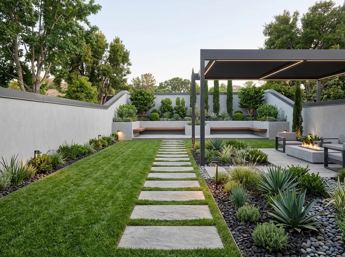 Landscape design in Contemporary Yard style — Yard by GenRoom AI