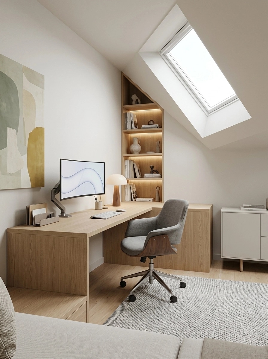 Interior design in Scandinavian style — home_office by GenRoom AI