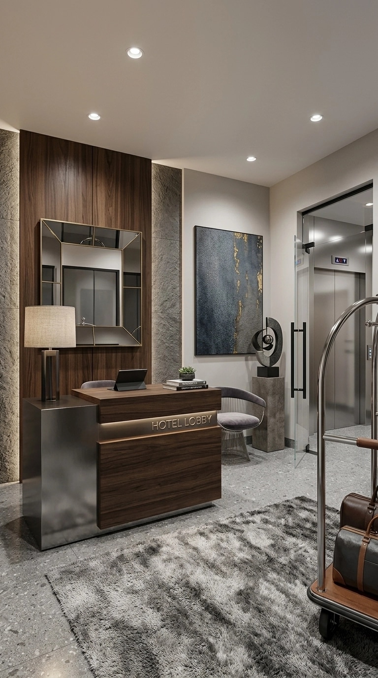 Interior design in Contemporary style — lobby by GenRoom AI