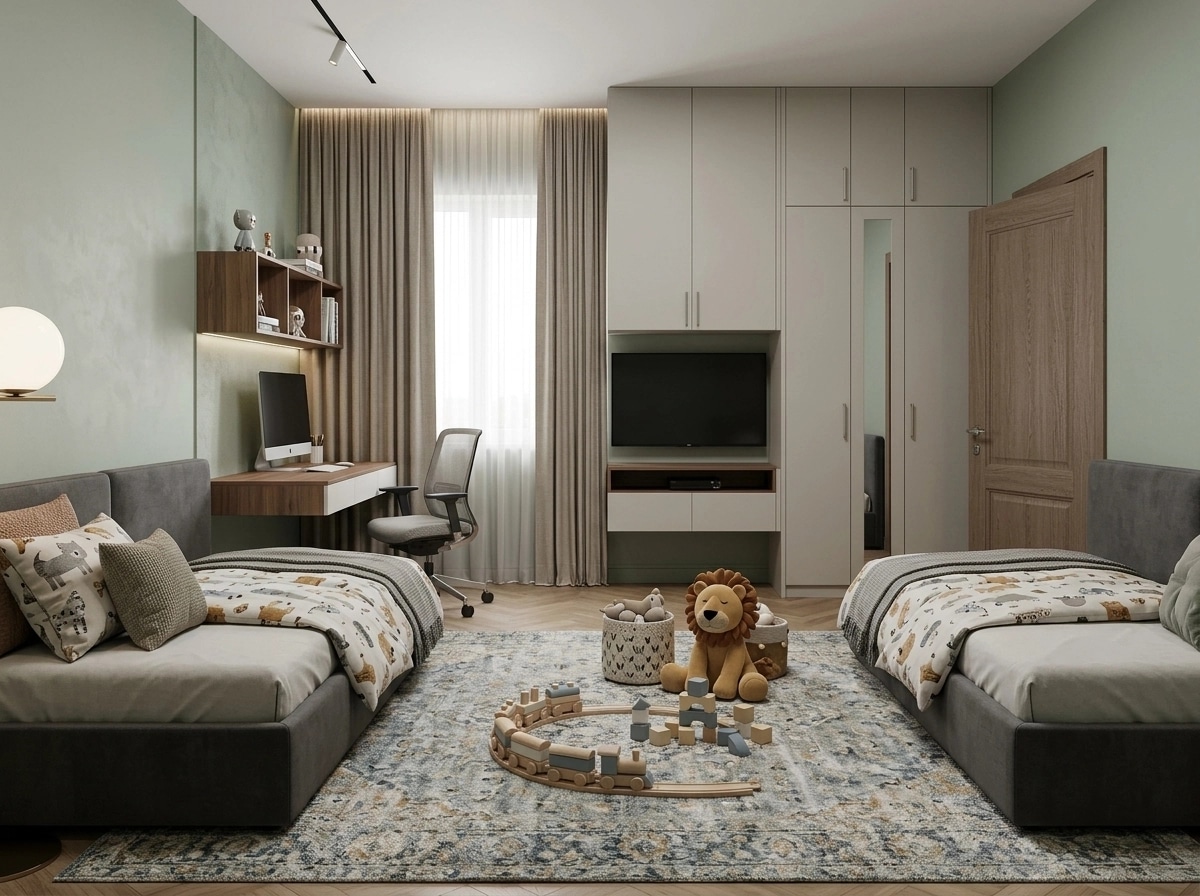 Contemporary Quarto Infantil design — interior photo by GenRoom AI