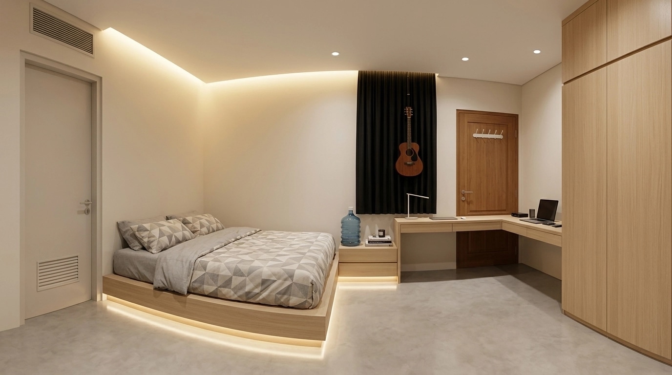 Minimalism Bedroom design — interior photo by GenRoom AI