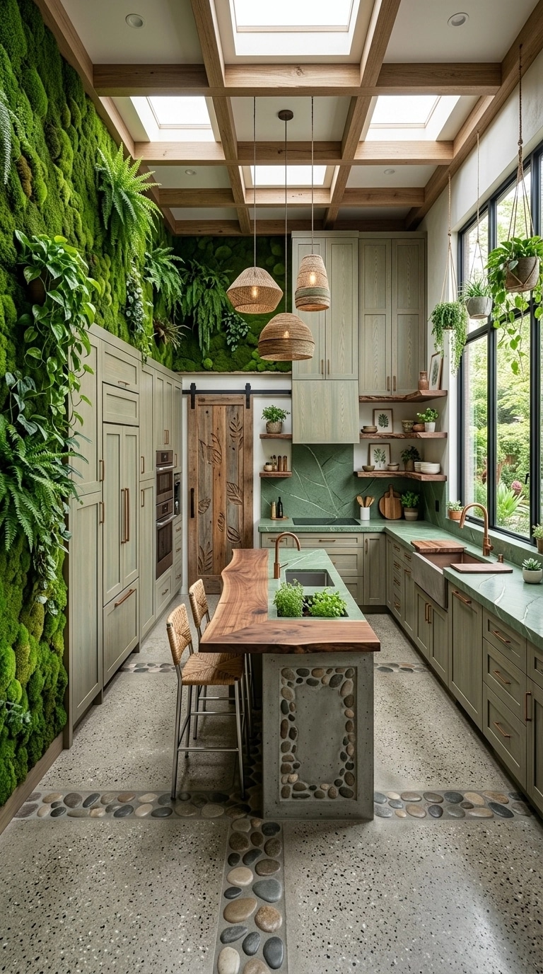 Biophilic Kitchen design — interior photo by GenRoom AI