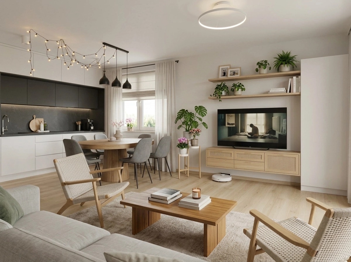 Interior design in Scandinavian style — Living Room by GenRoom AI