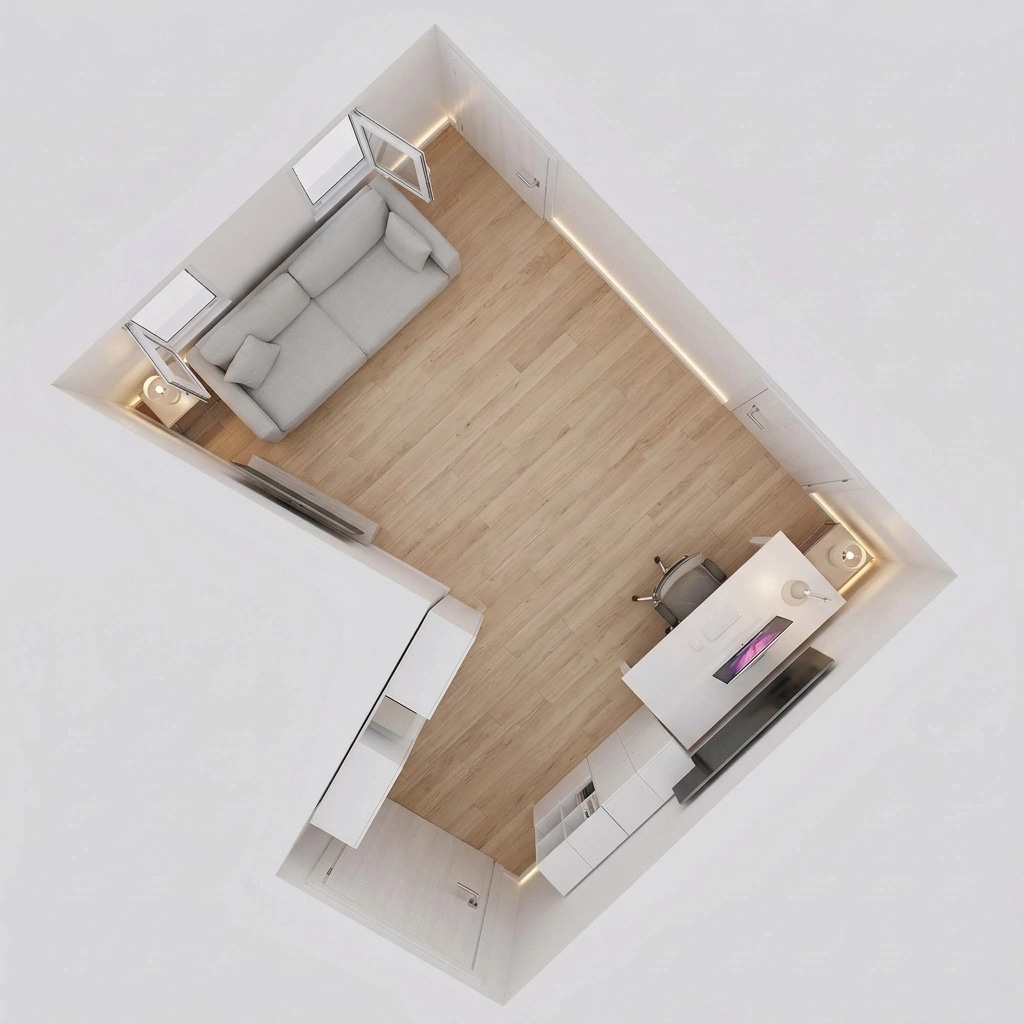 Interior design in Minimalism style — Living Room by GenRoom AI