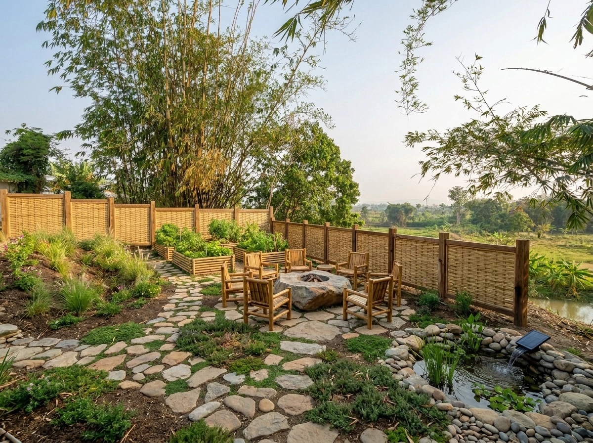 Landscape design in Eco Natural Garden style — Yard by GenRoom AI