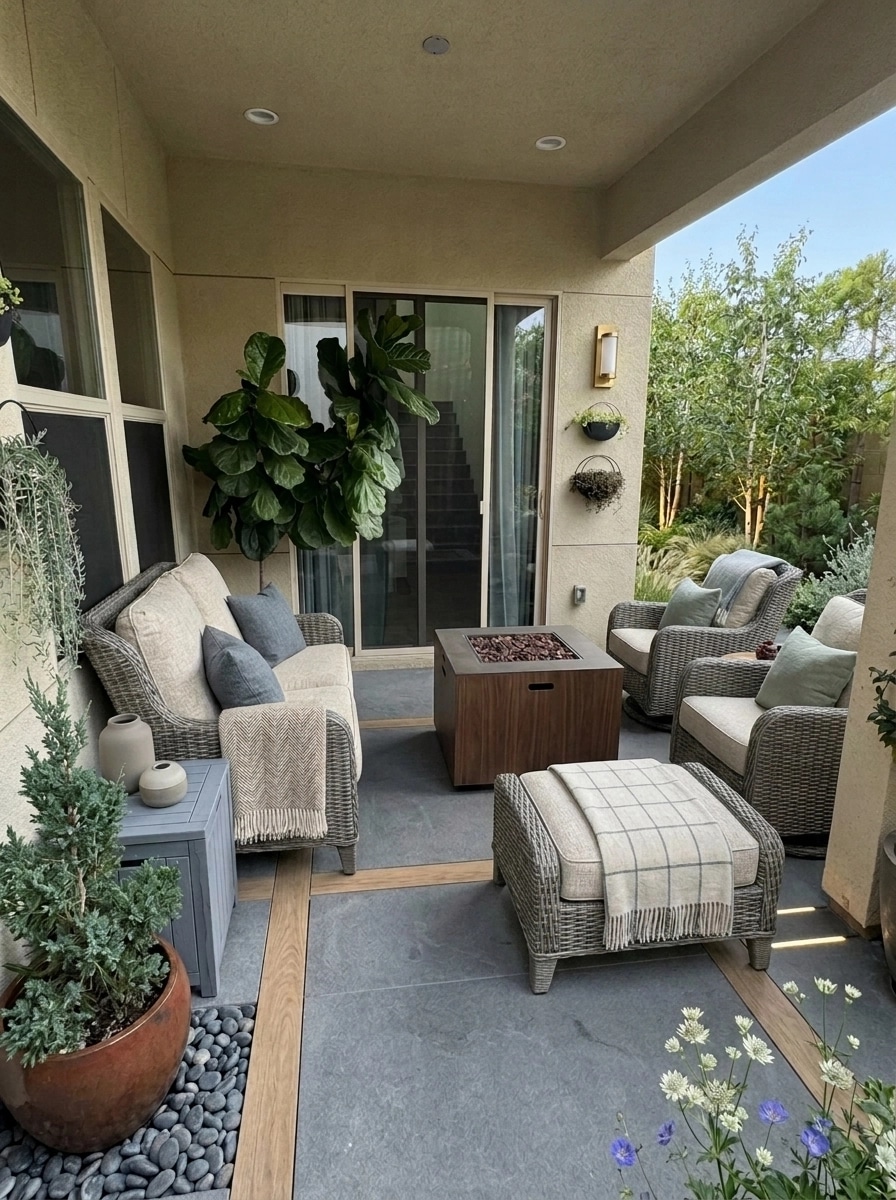 Landscape design in Scandinavian Garden style — Yard by GenRoom AI
