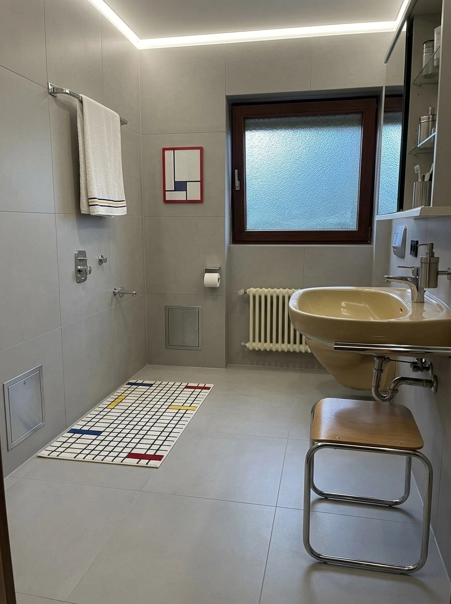 Interior design in Bauhaus style — Bathroom by GenRoom AI