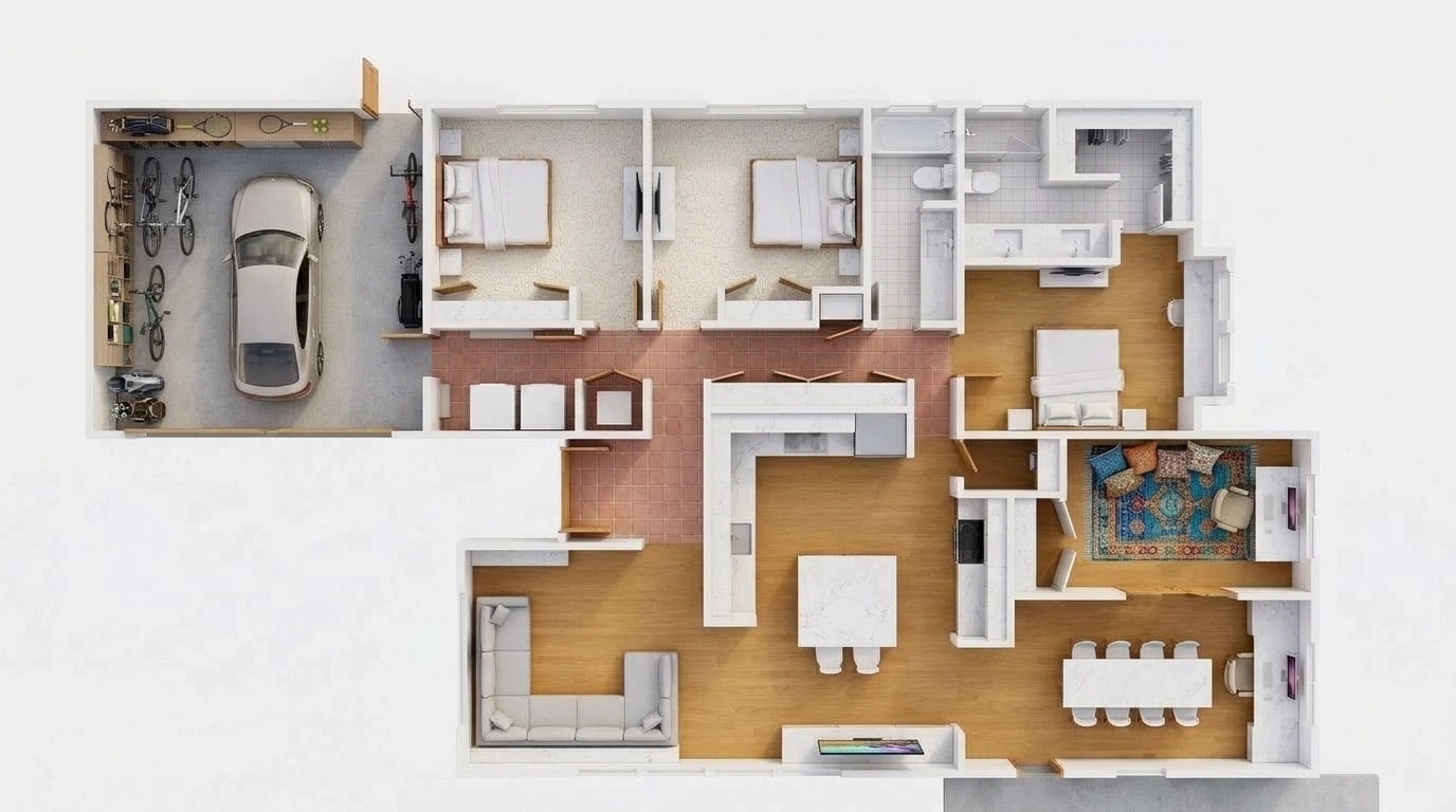 Scandinavian Soggiorno design — interior photo by GenRoom AI