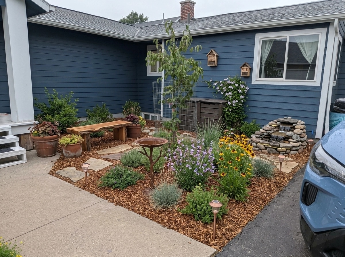 Landscape design in Eco Natural Garden style — Yard by GenRoom AI