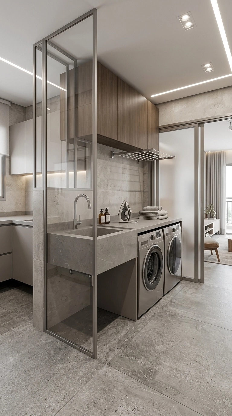Interior design in Contemporary style — laundry by GenRoom AI