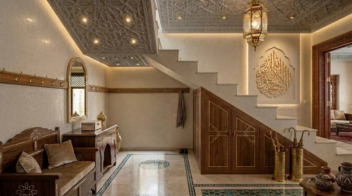 Hallway interior in Transitional style — photo by GenRoom AI