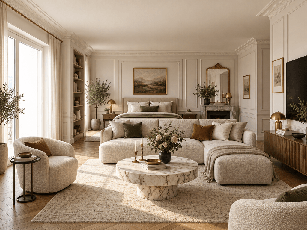 Interior design in French Parisian style — Living Room by GenRoom AI