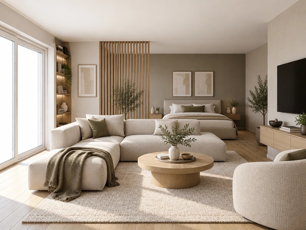 Interior design in Minimalism style — Living Room by GenRoom AI