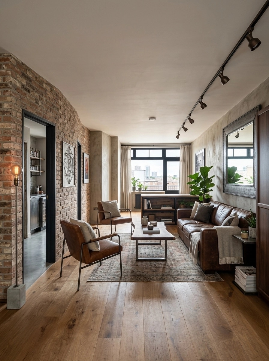 Interior design in Loft / Industrial style — Living Room by GenRoom AI