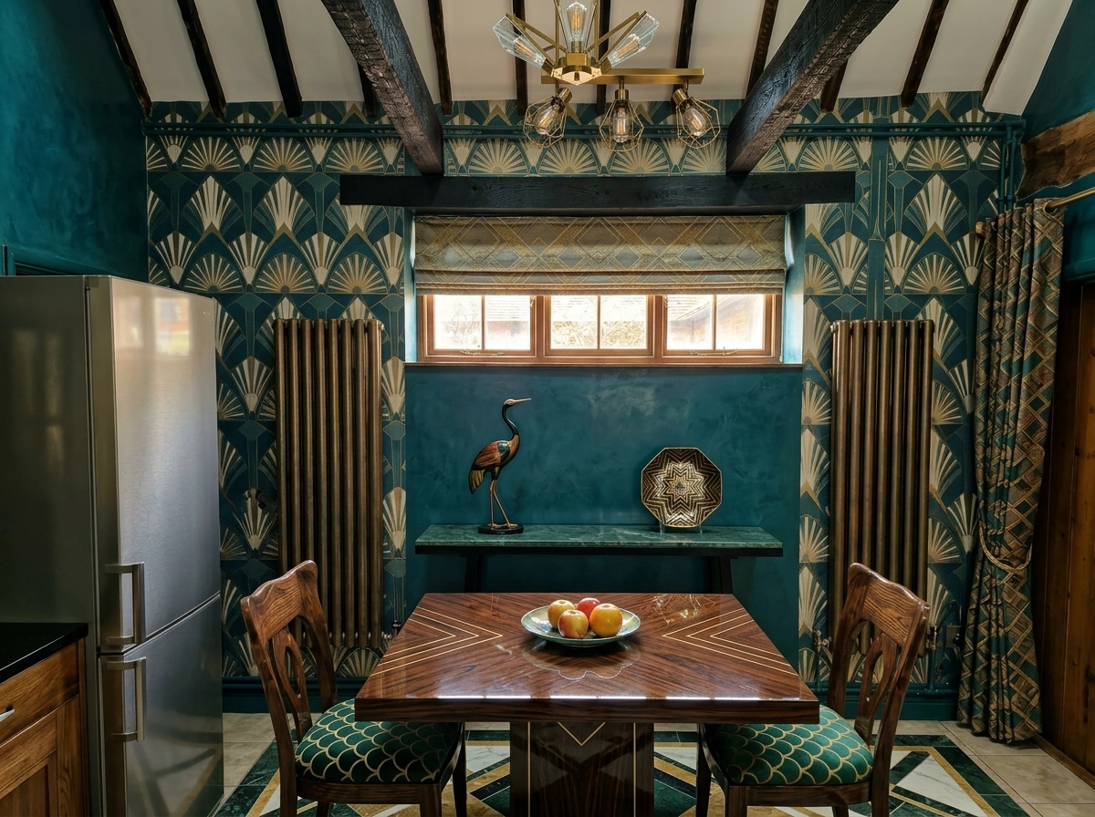 Kitchen interior in Art Deco style — photo by GenRoom AI