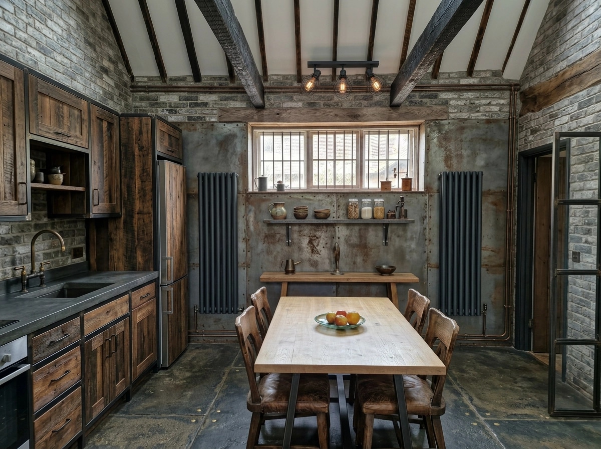 Kitchen interior in Loft / Industrial style — photo by GenRoom AI