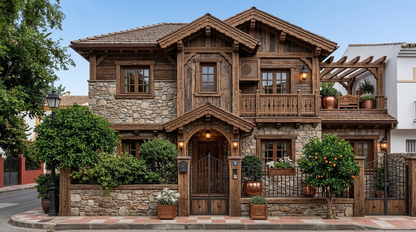 Facade design in Chalet Facade style — photo by GenRoom AI