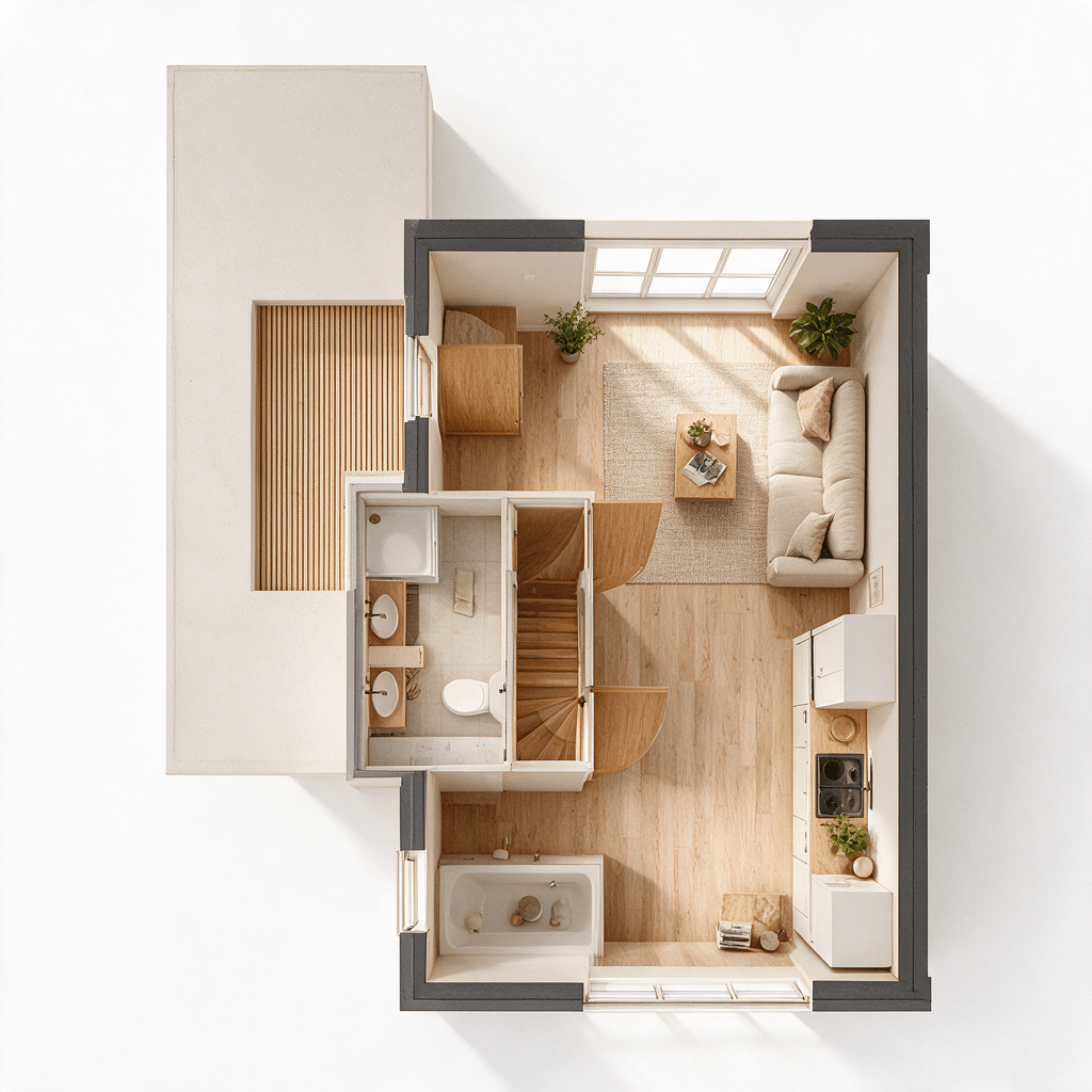 Scandinavian Sala de Estar design — interior photo by GenRoom AI
