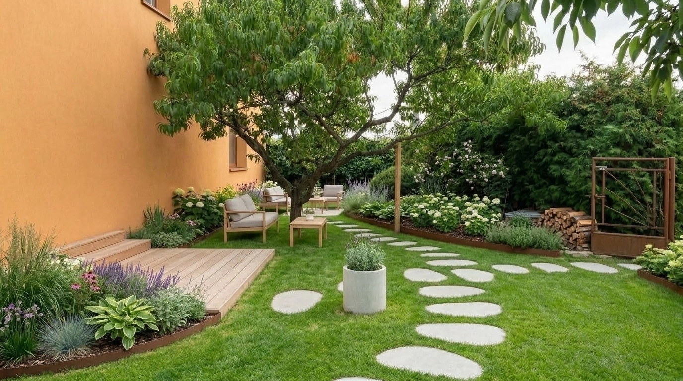 Landschaftsdesign im Scandinavian Garden-Stil — Garten von GenRoom AI