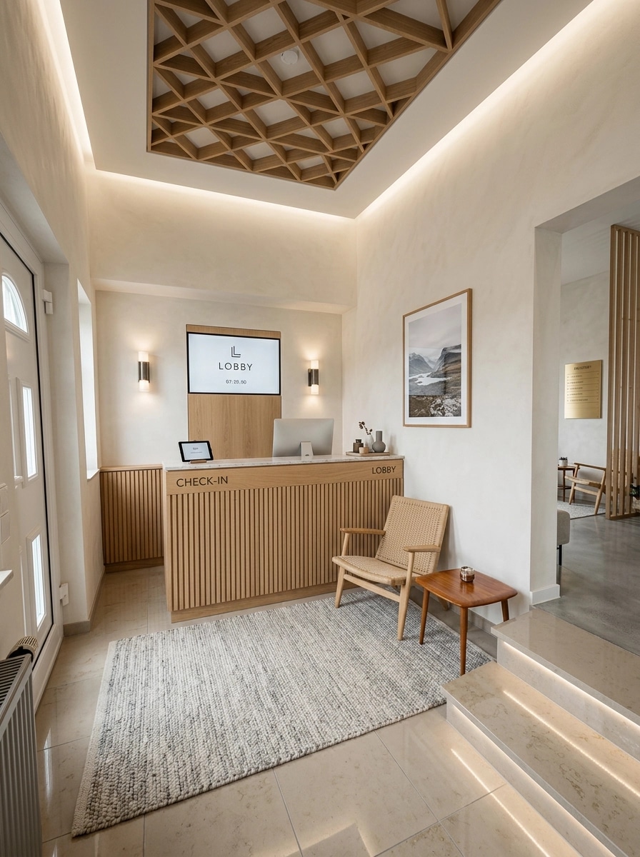 Interior design in Scandinavian style — lobby by GenRoom AI