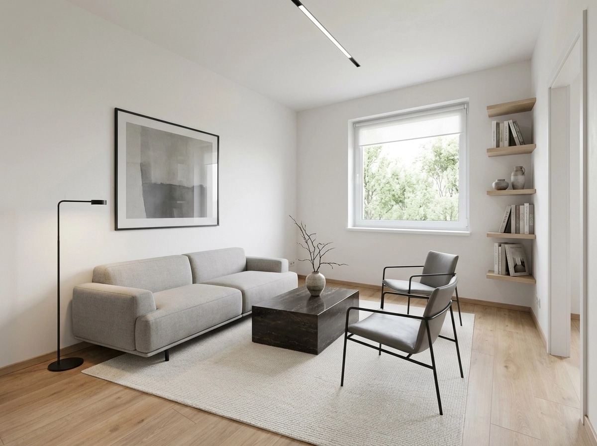 Minimalism Living Room design — interior photo by GenRoom AI