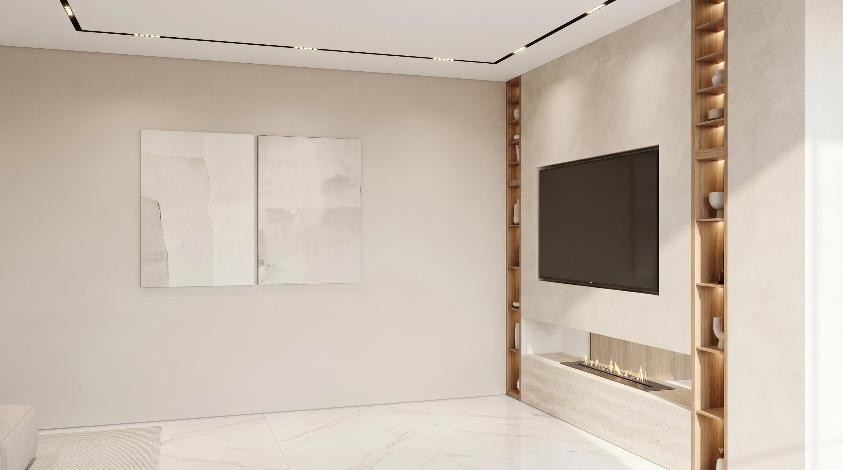 Minimalism Living Room design — interior photo by GenRoom AI