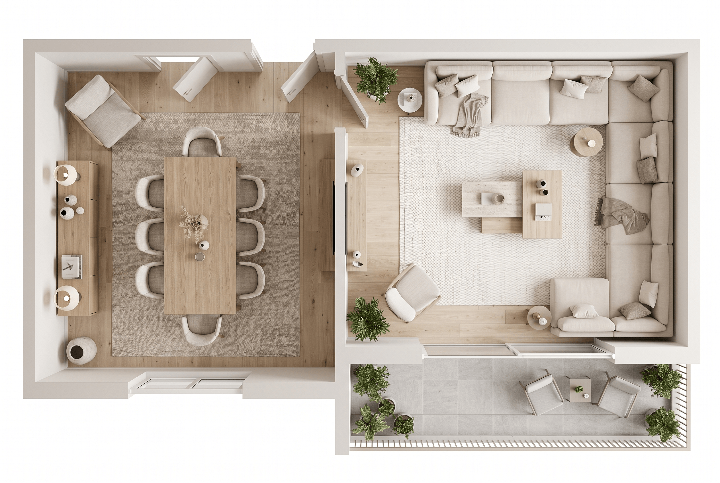 Contemporary Living Room design — interior photo by GenRoom AI